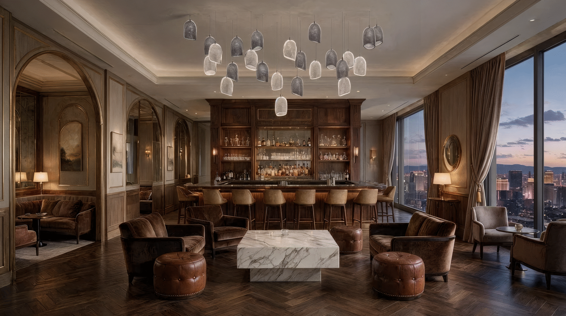 StarDust 5 Large Lighting Fixture shown in a contemporary interior