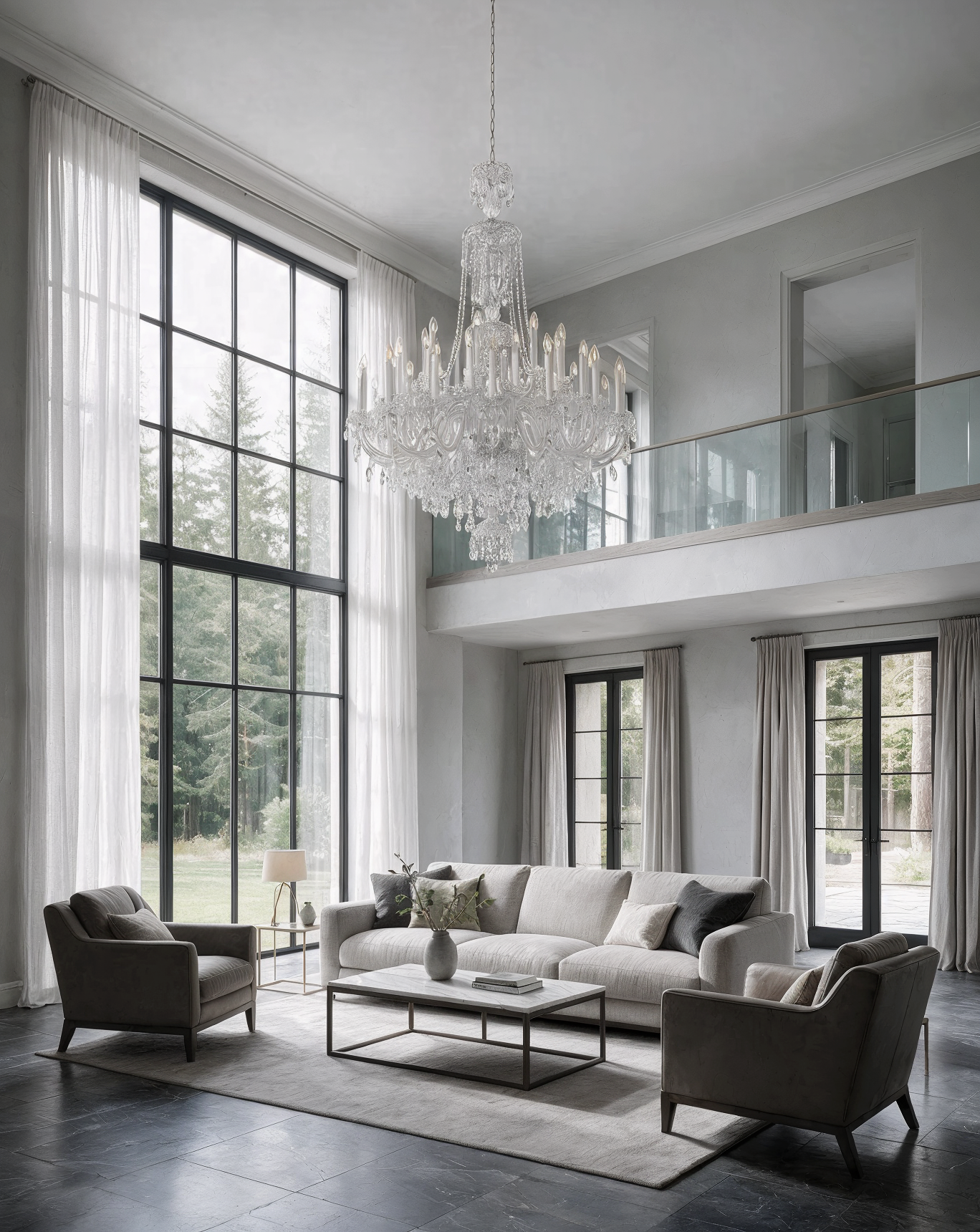 Bohemian Chandelier Dancing Light L101/40/01/EL shown in a contemporary interior