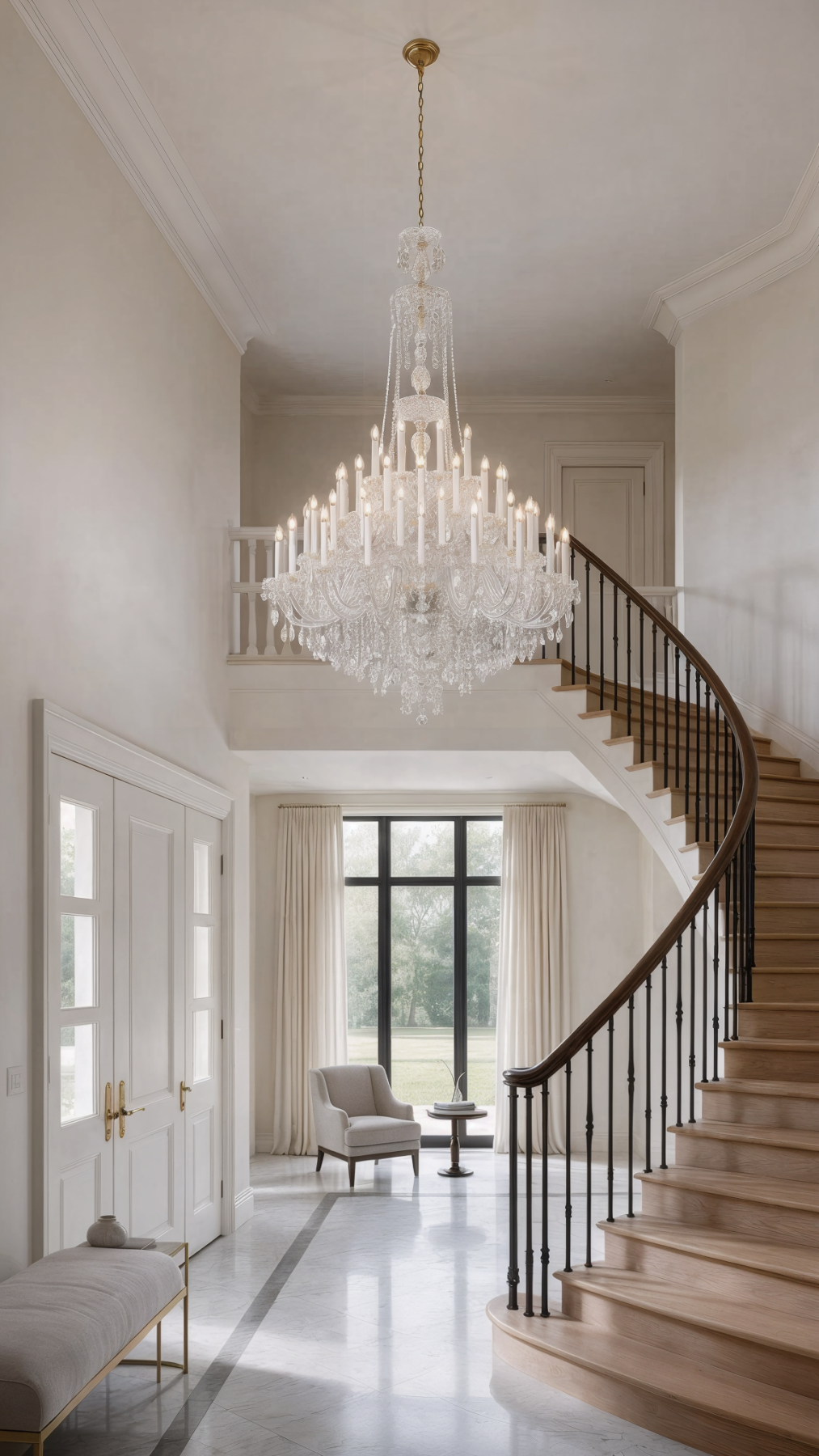 Bohemian Chandelier Dancing Light L101/64/01/EL shown in a contemporary interior