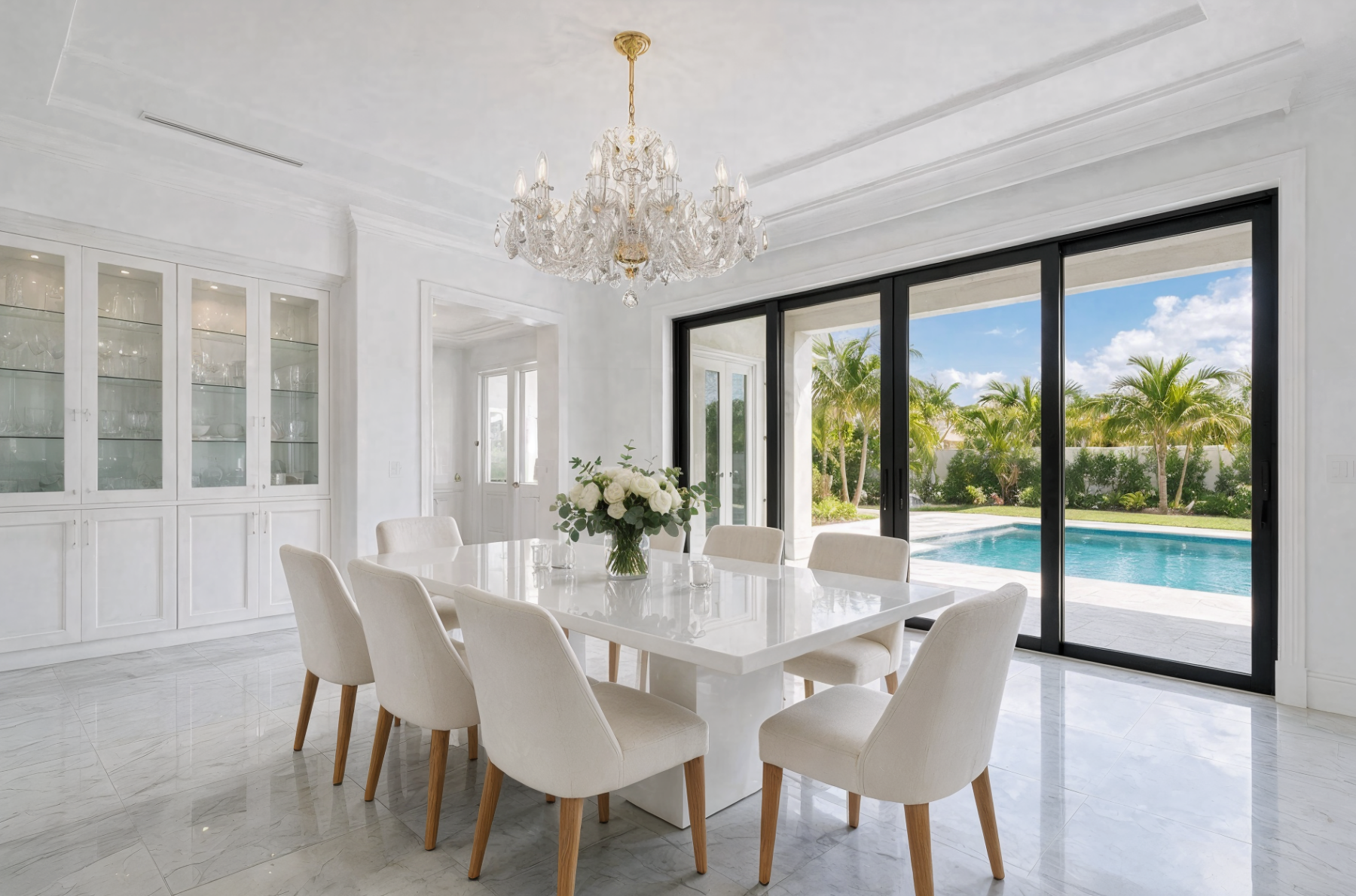 Ornamenta Crystal Chandelier L104/12/02/AC shown in a contemporary interior