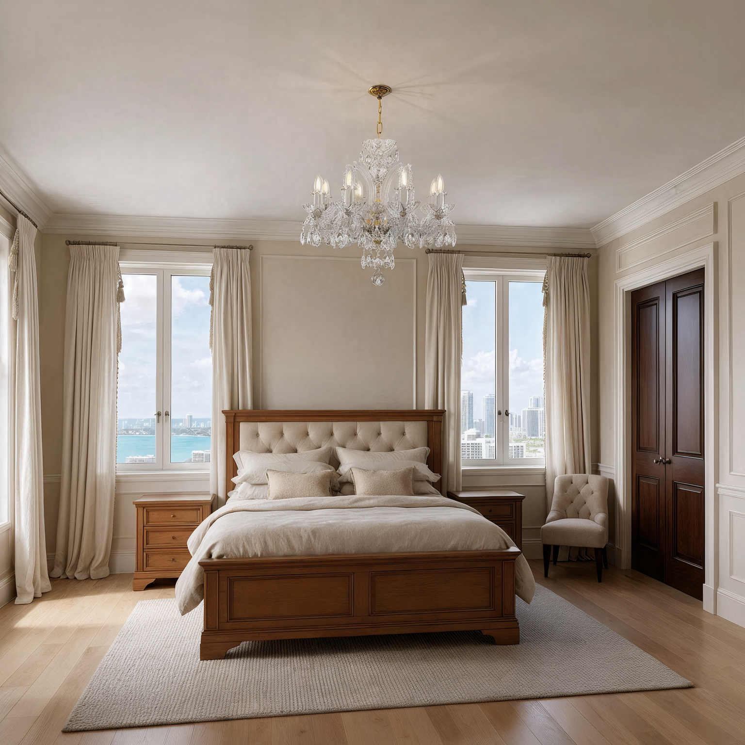 Eternal Nostalgia Crystal Chandelier L110/8/40 shown in a contemporary interior
