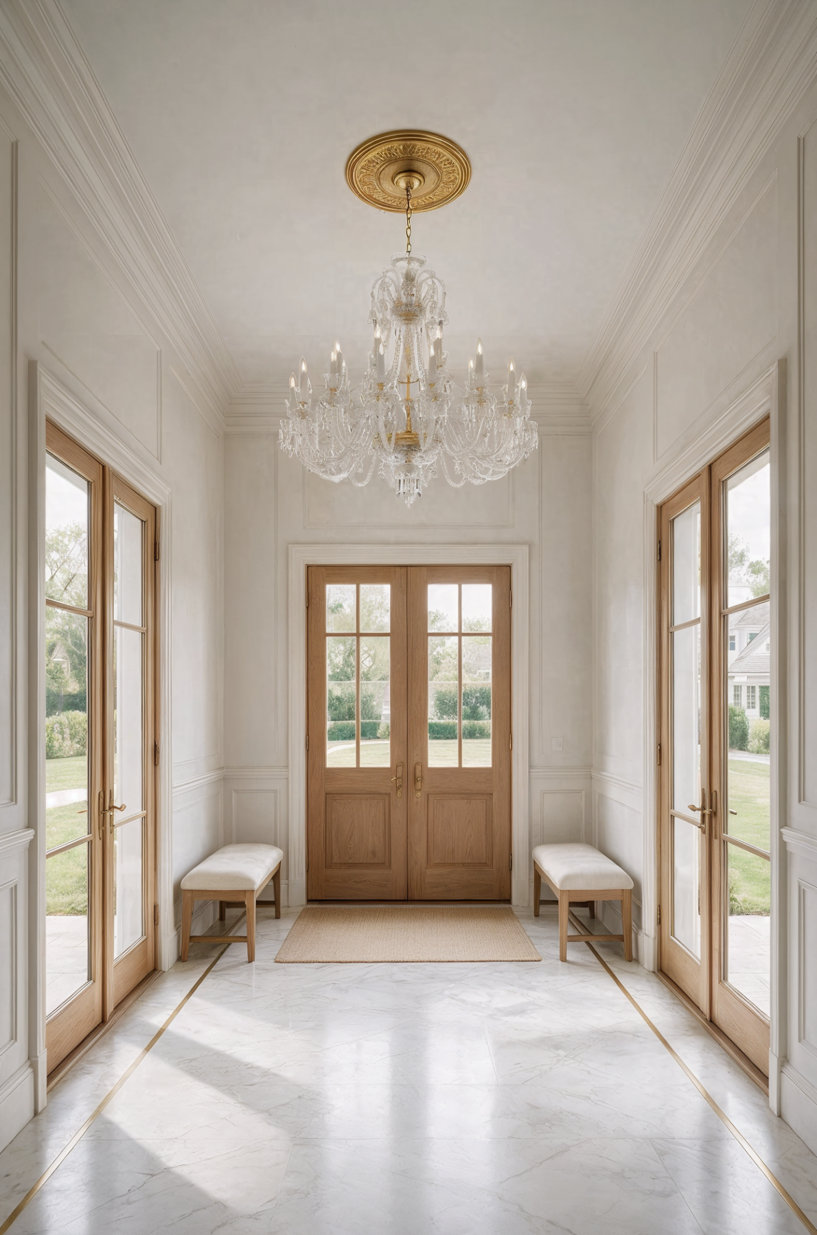 Large Bohemian chandelier 676/16+8/03/AD4 shown in a contemporary interior