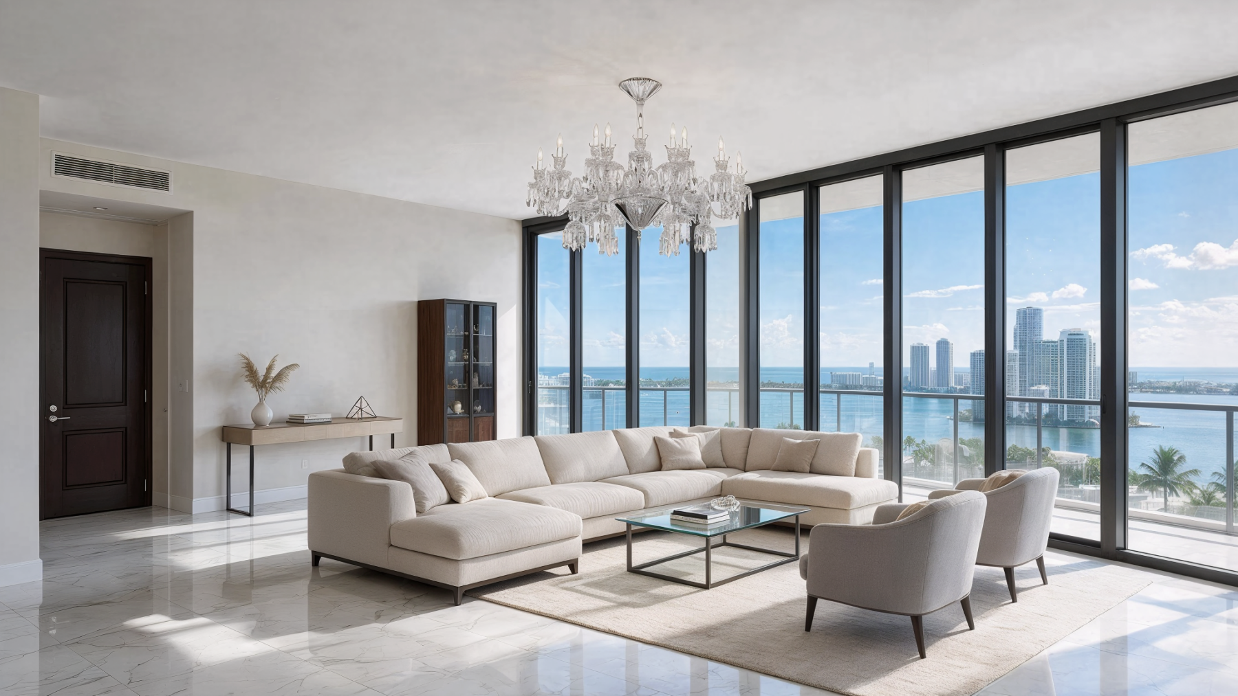 Large Bohemian chandelier L 676/24/03/AD shown in a contemporary interior