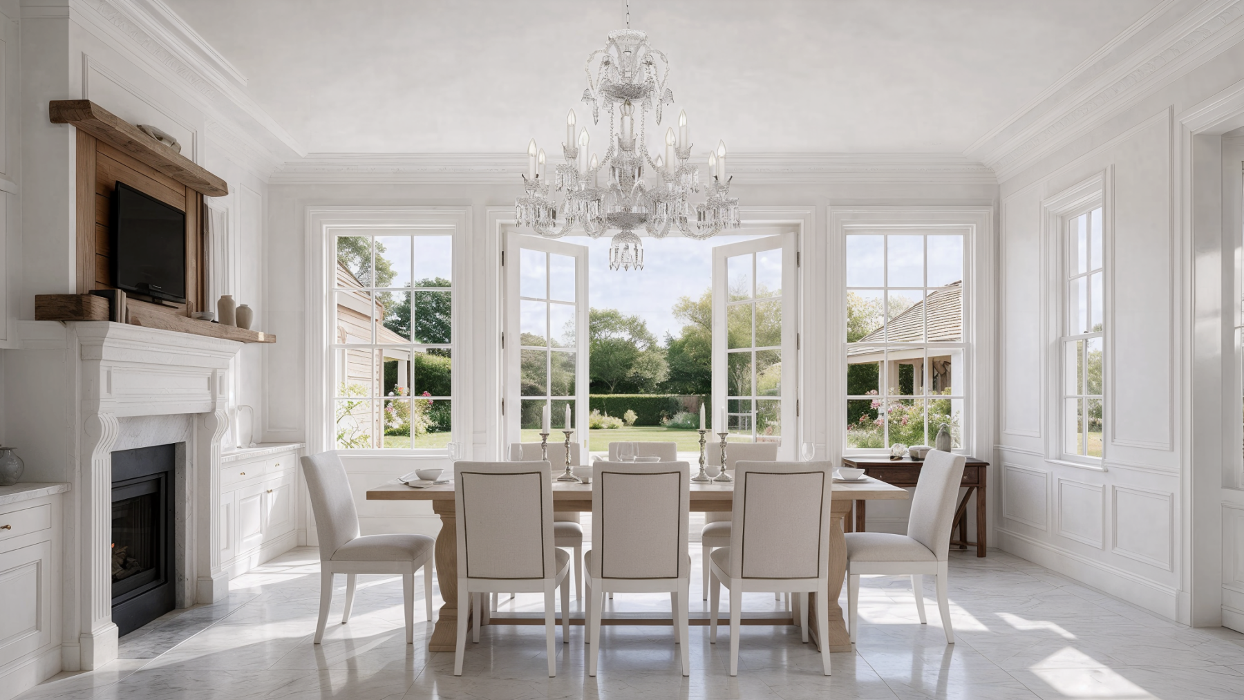 Bohemian Crystal Chandelier 676/8+4/03/AD4 shown in a contemporary interior
