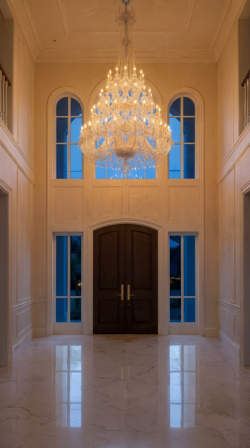 Aristocrat Bohemian crystal chandelier L672/84/19 shown in a contemporary interior