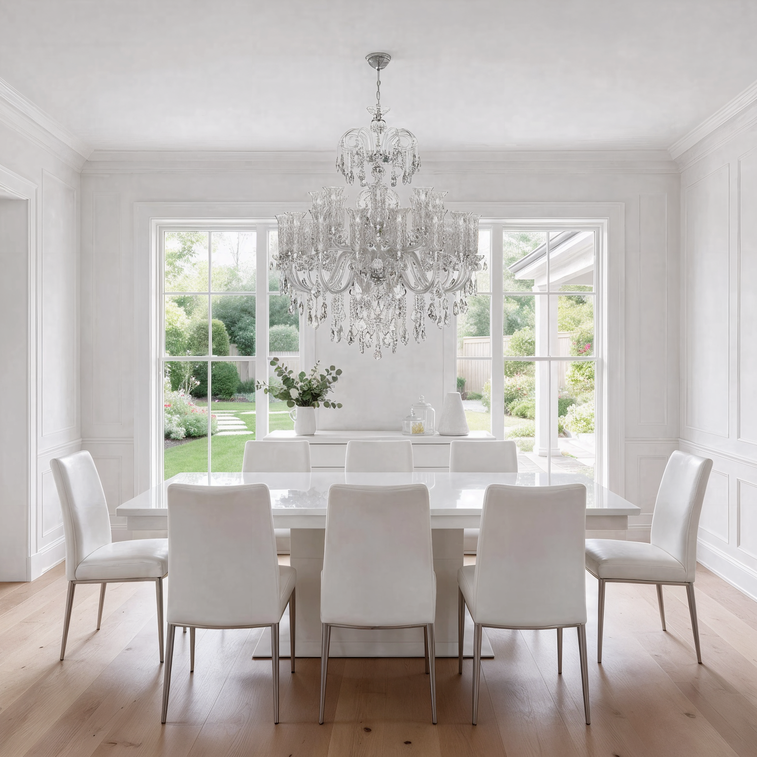 Classic Large Chandelier Queen of Lights L128/24/04/A2T shown in a contemporary interior