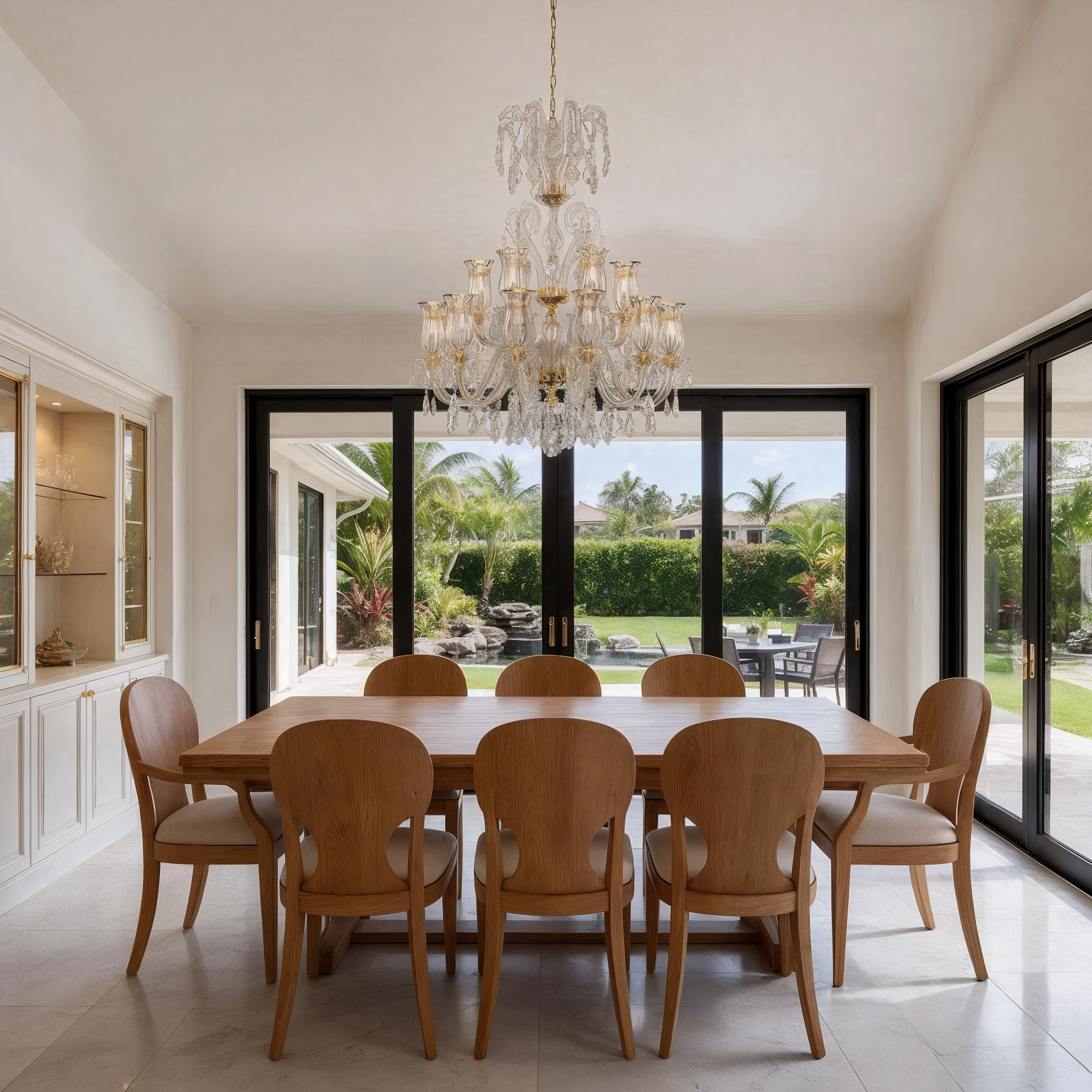 Bohemian Crystal Chandelier Magic Swan L138/12+6/04/DBT4 shown in a contemporary interior